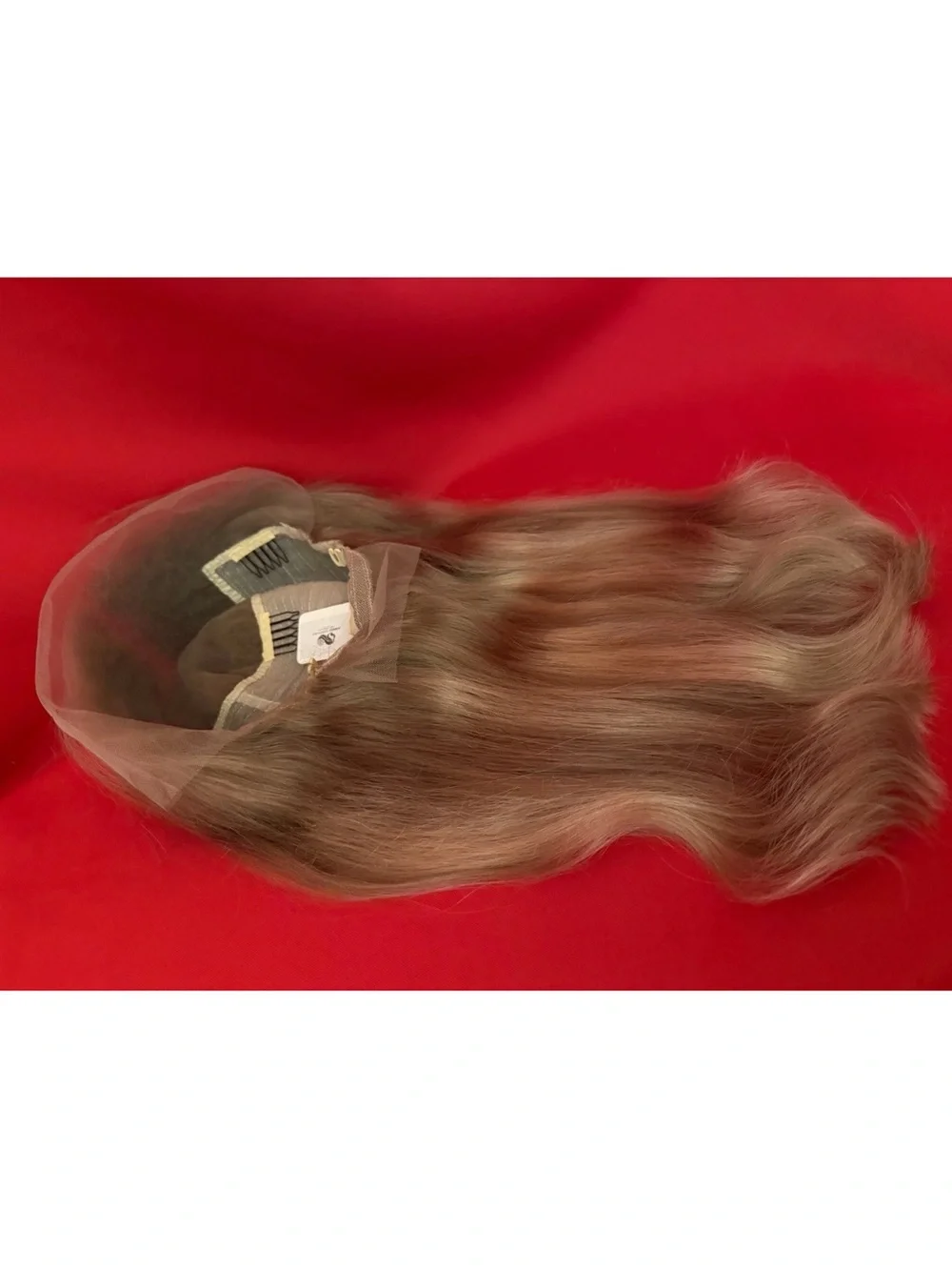 22” Wig Front Lace Natural Blonde Roots Ombré Highlight 100% Human Hair